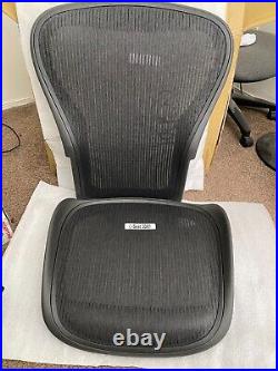 New GENUINE OEM Herman Miller Aeron Seat Pan and Back Size C Large Black 3D01