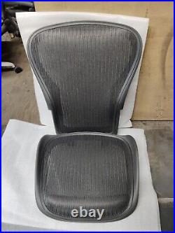 New GENUINE OEM Herman Miller Aeron Seat Pan and Back Size C Large Black 3D01