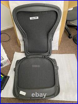 New GENUINE OEM Herman Miller Aeron Seat Pan and Back Size C Large Black 3D01