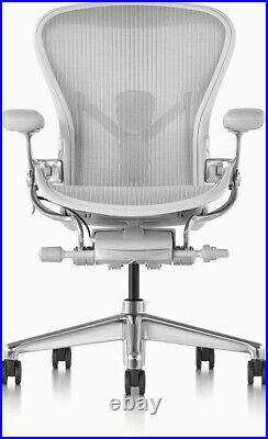 New Herman Miller Aeron Chair- Size B Mineral/polished Aluminum