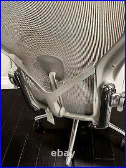 New Herman Miller Aeron Chair- Size C Mineral/polished Aluminum-fully Loaded