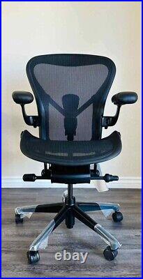 New Herman Miller Aeron Remastered Gaming Chair Size B BLACK PostureFit Loaded