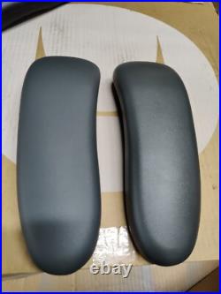 New OEM Herman Miller Remastered Pair (L+R) Aeron Black Color Arm Pads Model