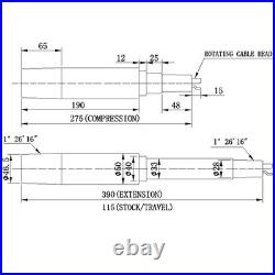 New Rotating Cable Pneumatic Gas Cylinder Lift For Herman Miller Classic Aero