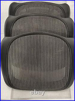 OEM Herman Miller Classic Aeron Size A Seat Replacement 3D01 Gray Mesh Lot Of 3