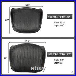 OEM Seat Replacement For Herman Miller Classic Aeron Size B MEDIUM 3D01 BLACK