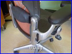 RARE Herman Miller Aeron HARLEY DAVIDSON Polished Aluminum Chair Size B Medium