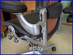 RARE Herman Miller Aeron HARLEY DAVIDSON Polished Aluminum Chair Size B Medium