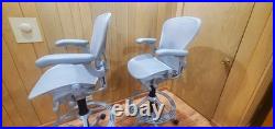 REFURBISHED Herman Miller Remastered Aeron Stools With upgraded POSTURFIT SL