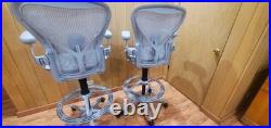 REFURBISHED Herman Miller Remastered Aeron Stools With upgraded POSTURFIT SL