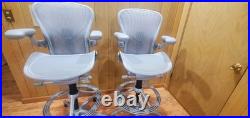 REFURBISHED Herman Miller Remastered Aeron Stools With upgraded POSTURFIT SL