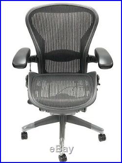 RENEWED- Classic Herman Miller Fully-Loaded Size B Lumbar Support Aeron Chair