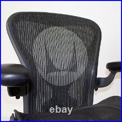 Rare Herman Miller Aeron Chair Logo Back Posturefit Fully Loaded