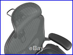 Remastered Graphite Headrest Herman Miller Recommended Headrest for Aeron Chair