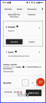 Remastered Herman Miller Aeron Mesh Work Stool Bar Height Lumbar Support Size B