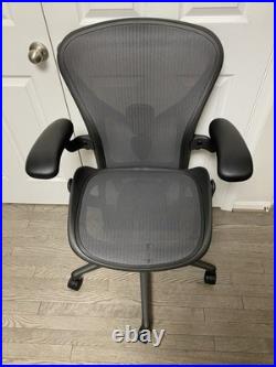 Remastered Herman Miller Aeron Size B Ergonomic Office Chair With Mesh Flaw