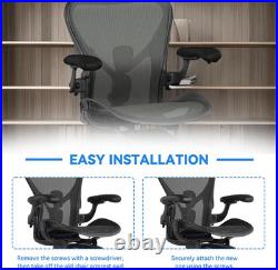 Replacement Arm Pads for Herman Miller Remastered Aeron Chair? 1 Pair Black