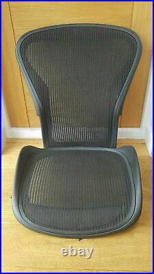 Replacement Herman Miller Aeron Chair Mesh Set Size B Black Seat & Back