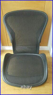 Replacement Herman Miller Aeron Chair Mesh Set Size B Black Seat & Back