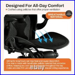 Replacement Seat for Herman Miller Aeron Size B Black Mesh