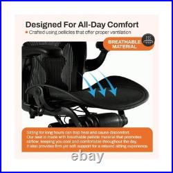 Replacement Seat for Herman Miller Classic Aeron Size B Medium (Black Mesh)
