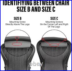 Replacement Seat for Herman Miller Classic Aeron Size B Medium (Black Mesh)