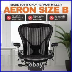 Replacement Seat for Herman Miller Classic Aeron Size B Medium (Black Mesh)