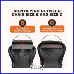 Replacement Seat for Herman Miller Classic Aeron Size B Medium (Black Mesh)