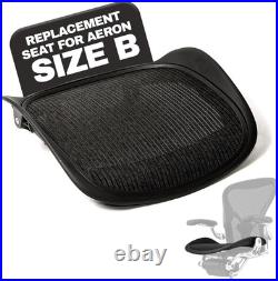 Replacement Seat for Herman Miller Classic Aeron Size B Medium (Black Mesh)