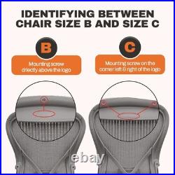 Replacement Seat for Herman Miller Classic Aeron Size B Medium (Titanium Gray)