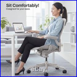 Replacement Seat for Herman Miller Classic Aeron Size B Medium (Titanium Gray)