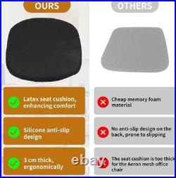 Seat Cushion for Herman Miller Aeron Chair, Natural Latex Ergonomic Office Chair