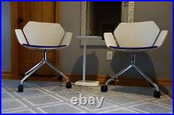 Set of 2 ICONIC RARE Davis GINKGO ehs+laub Multi-purpose Lounge Office Chairs