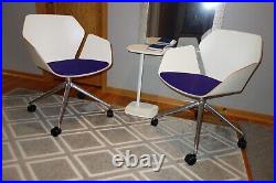 Set of 2 ICONIC RARE Davis GINKGO ehs+laub Multi-purpose Lounge Office Chairs