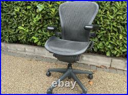 Size B Black Herman Miller AERON chair with Posture Fit Fully Loaded