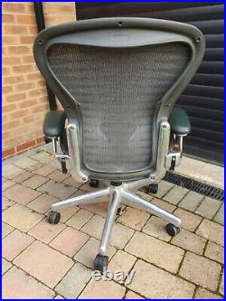 Size B Herman Miller Aeron Executive Polished Aluminium Chair