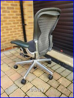 Size B Herman Miller Aeron Executive Polished Aluminium Chair