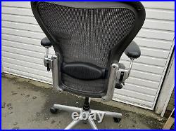Size B Herman Miller Aeron ergonomic office work chair polished