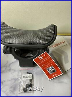 The Original Headrest for The Herman Miller Aeron Chair H3 Graphite OPEN BOX