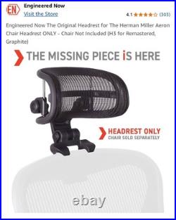 The Original Headrest for the Herman Miller Aeron Chair H3 Carbon Colors The Original Headrest for the Herman Miller Aeron Chair H3 Carbon Colors