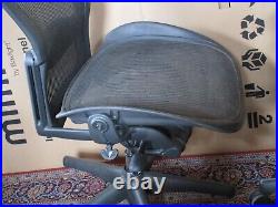 Two Herman Miller Aeron size C and B in need of restoration