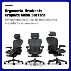 US stock Headrest1 For Herman Miller Aeron Office Engineered Chair Graphite Grey