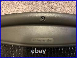 Used GENUINE OEM Herman Miller Aeron Back Size B Black With Screws