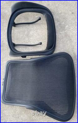 Used Herman Miller Aeron Seat And seat Back SIZE B color black AERON PARTS