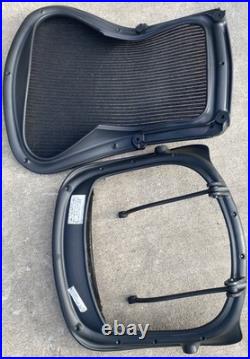 Used Herman Miller Aeron Seat And seat Back SIZE B color black AERON PARTS