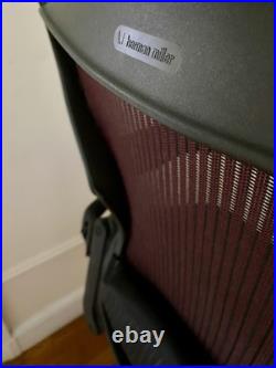 Vintage Herman Miller Aeron Chair Wine Pellicle, Size B
