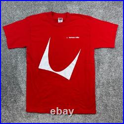 Vintage Herman Miller Shirt Mens Large Red Furniture Chair Aeron Company Logo