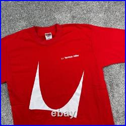 Vintage Herman Miller Shirt Mens Large Red Furniture Chair Aeron Company Logo