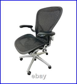 Vintage Herman Miller Stainless Steel Aeron Swivel Office Desk Chair C2