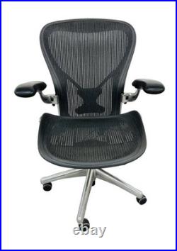 Vintage Herman Miller Stainless Steel Aeron Swivel Office Desk Chair C2